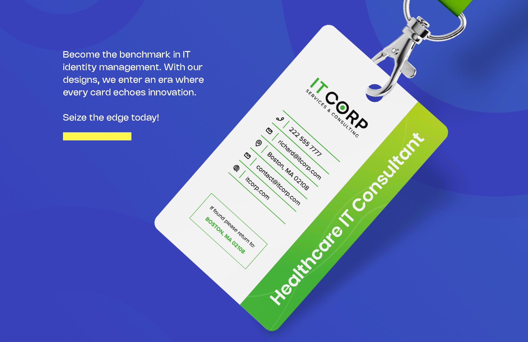 Healthcare IT Consulting ID Card Template