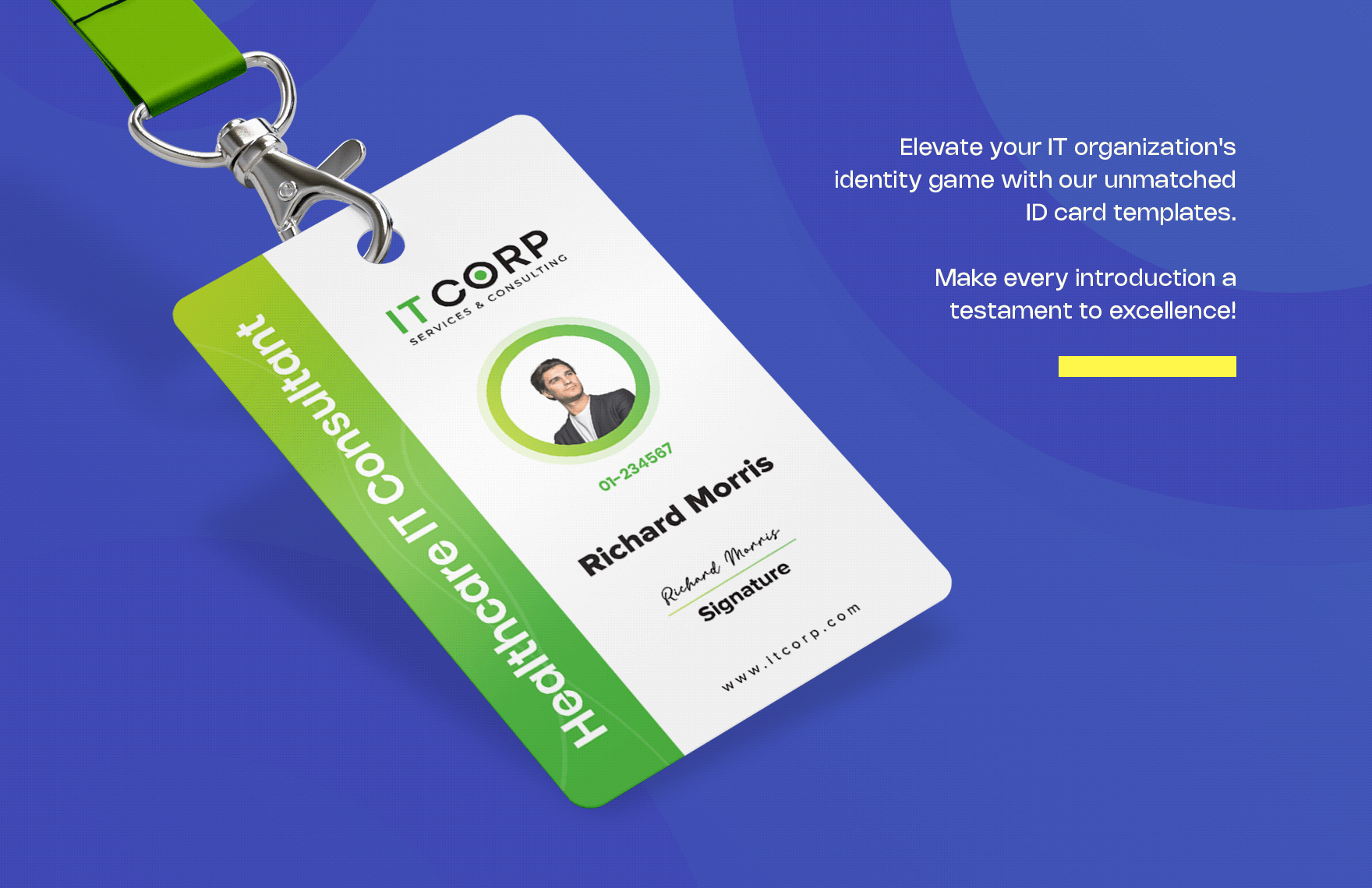 Healthcare IT Consulting ID Card Template