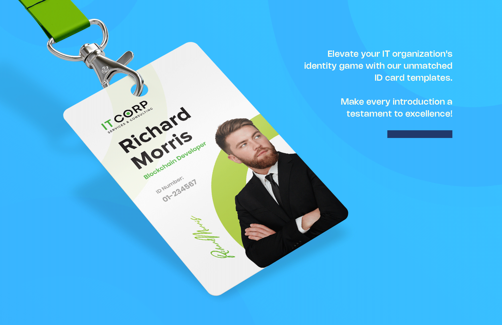 IT Fintech Consulting ID Card Template