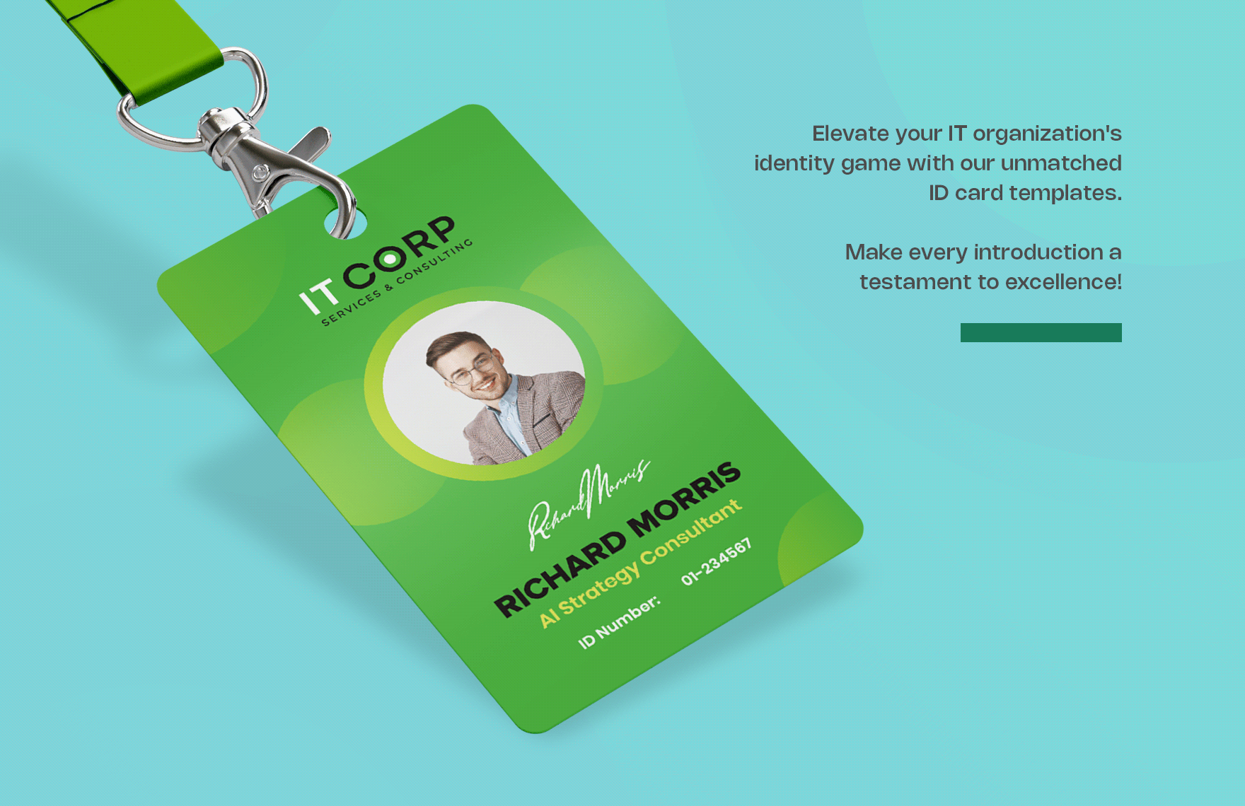 IT AI & Machine Learning Services ID Card Template
