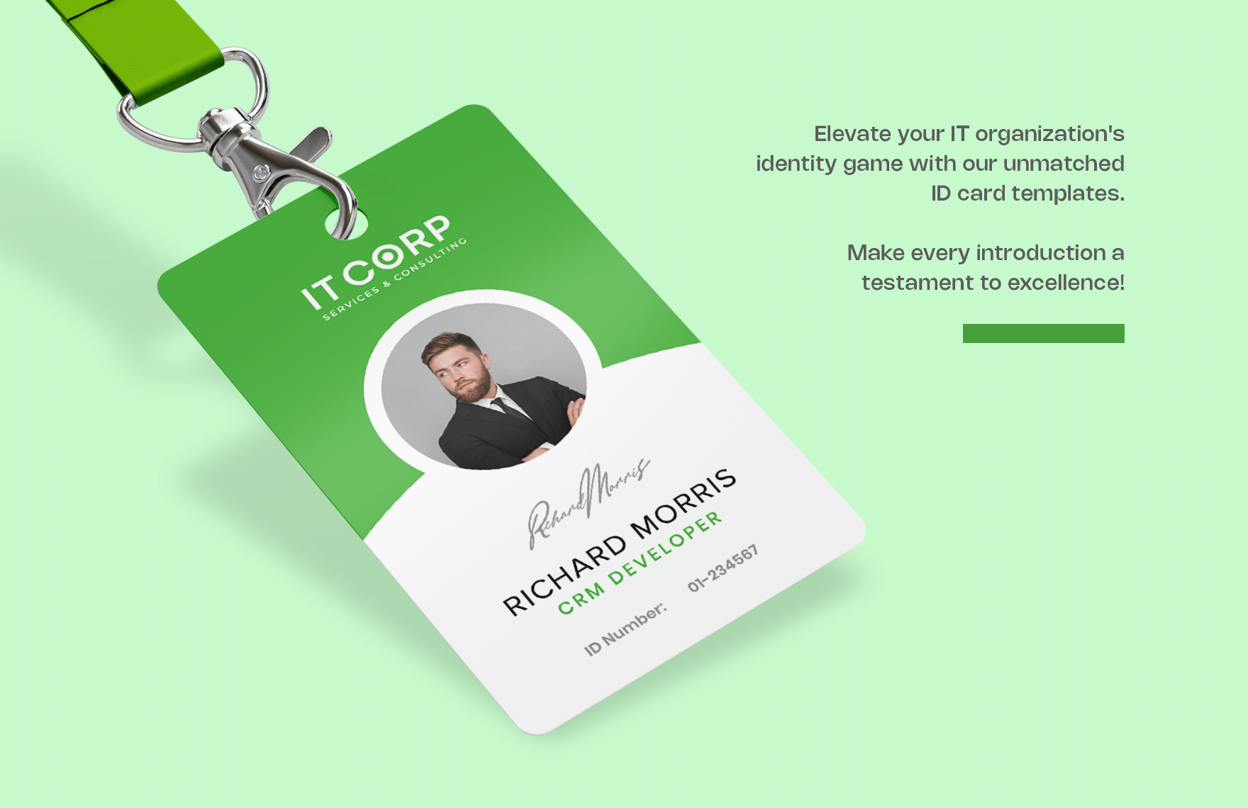 IT CRM Consulting ID Card Template