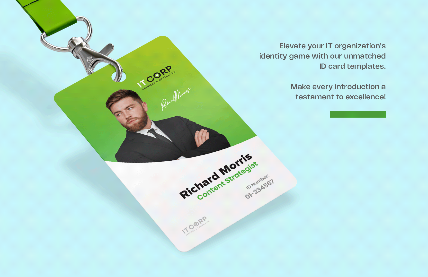 IT Content Management Systems (CMS) Consulting ID Card Template
