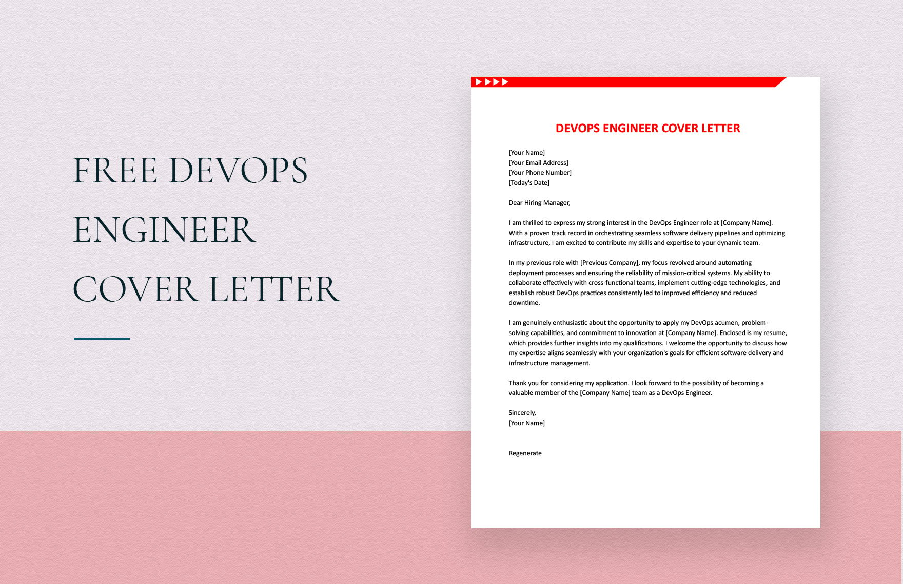Devops Engineer Cover Letter