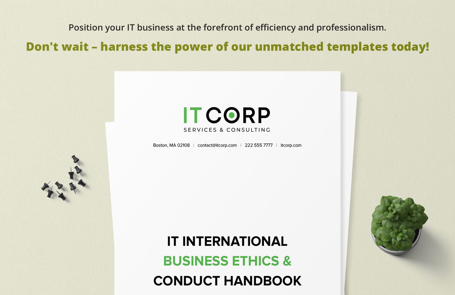 IT International Business Ethics & Conduct Handbook Template