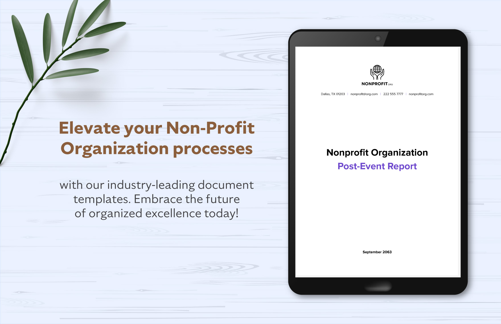 Nonprofit Organization Post-Event Report Template