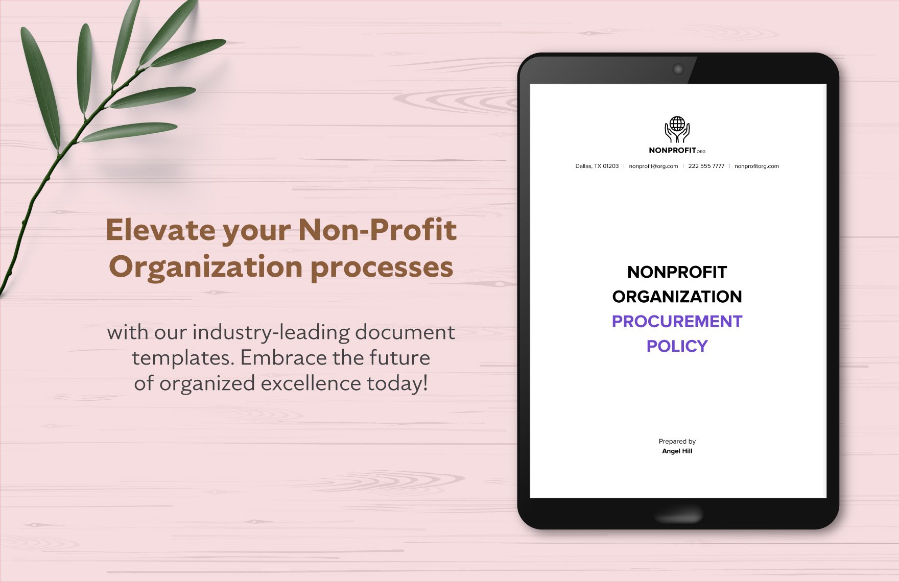 Nonprofit Organization Procurement Policy Template