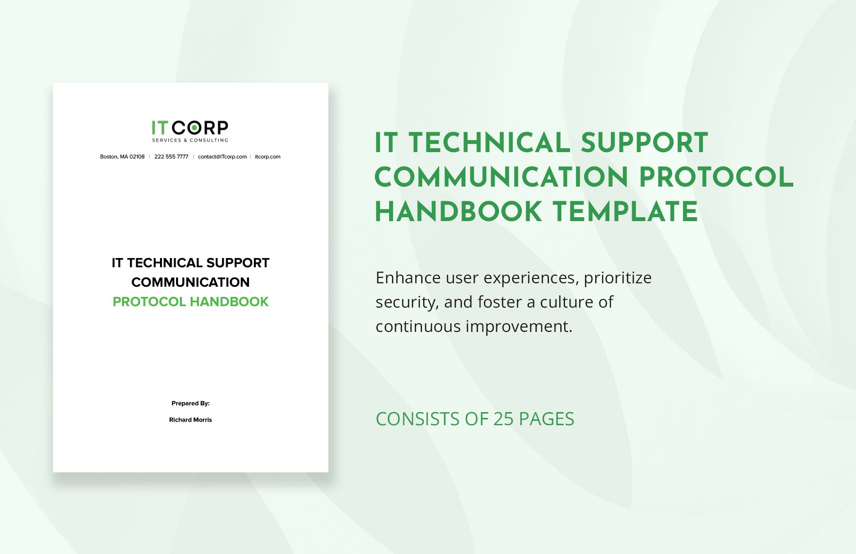 IT Technical Support Communication Protocol Handbook Template