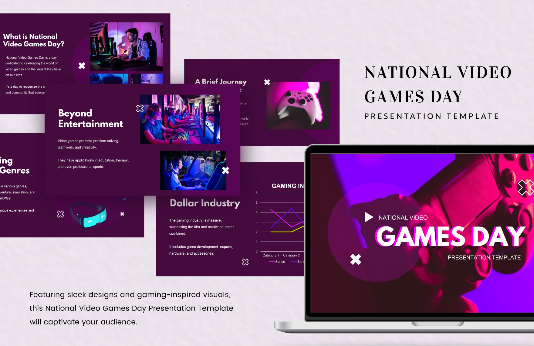 National Video Games Day Presentation in PDF, PowerPoint, Google Slides