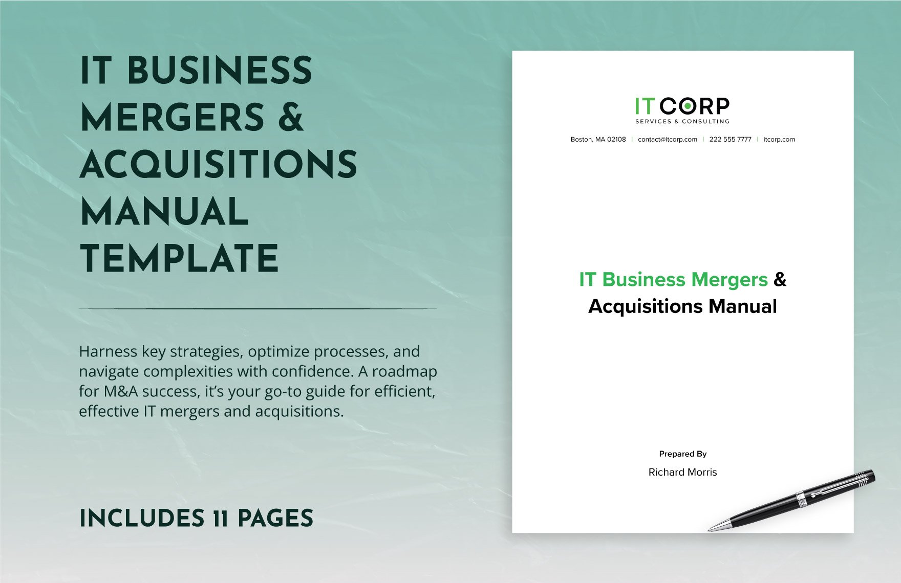 IT Business Mergers & Acquisitions Manual Template