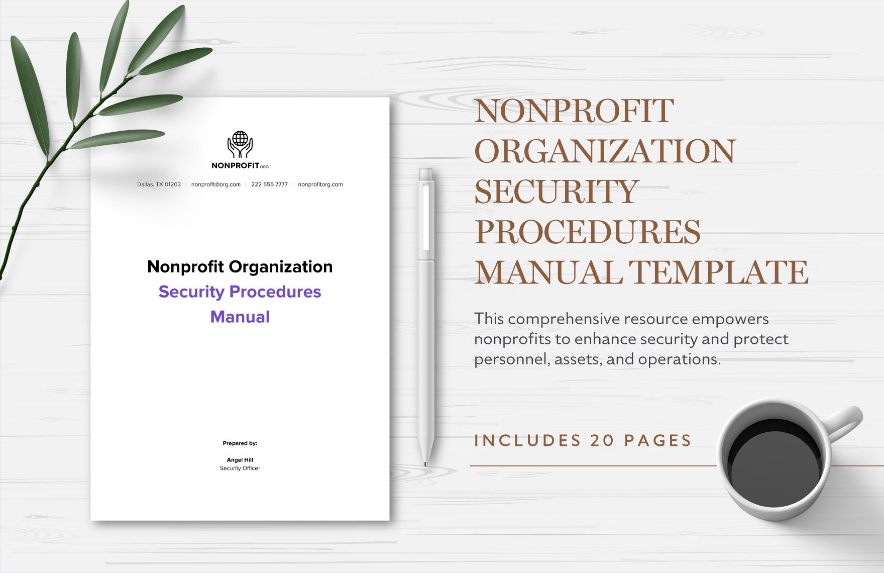 Nonprofit Organization Security Procedures Manual Template in Word, Google Docs, PDF