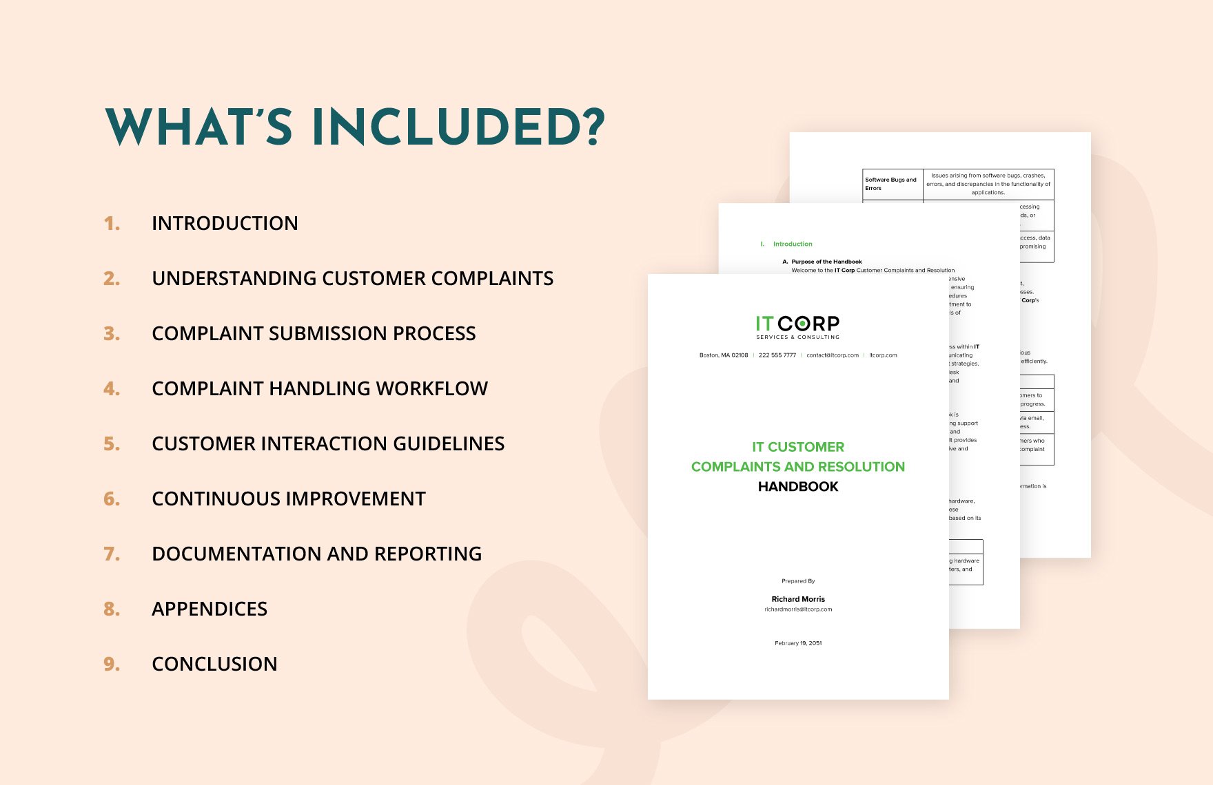 IT Customer Complaints and Resolution Handbook Template