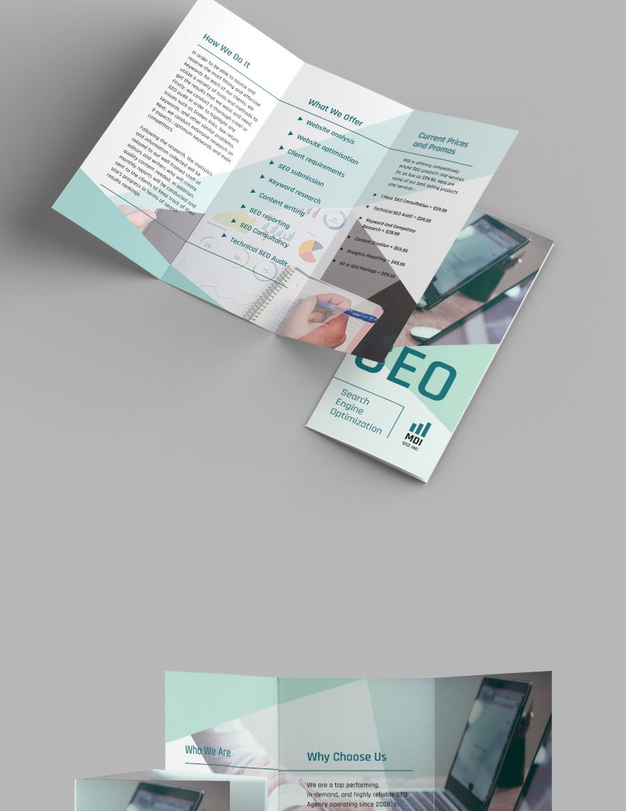 SEO Tri-Fold Brochure Template