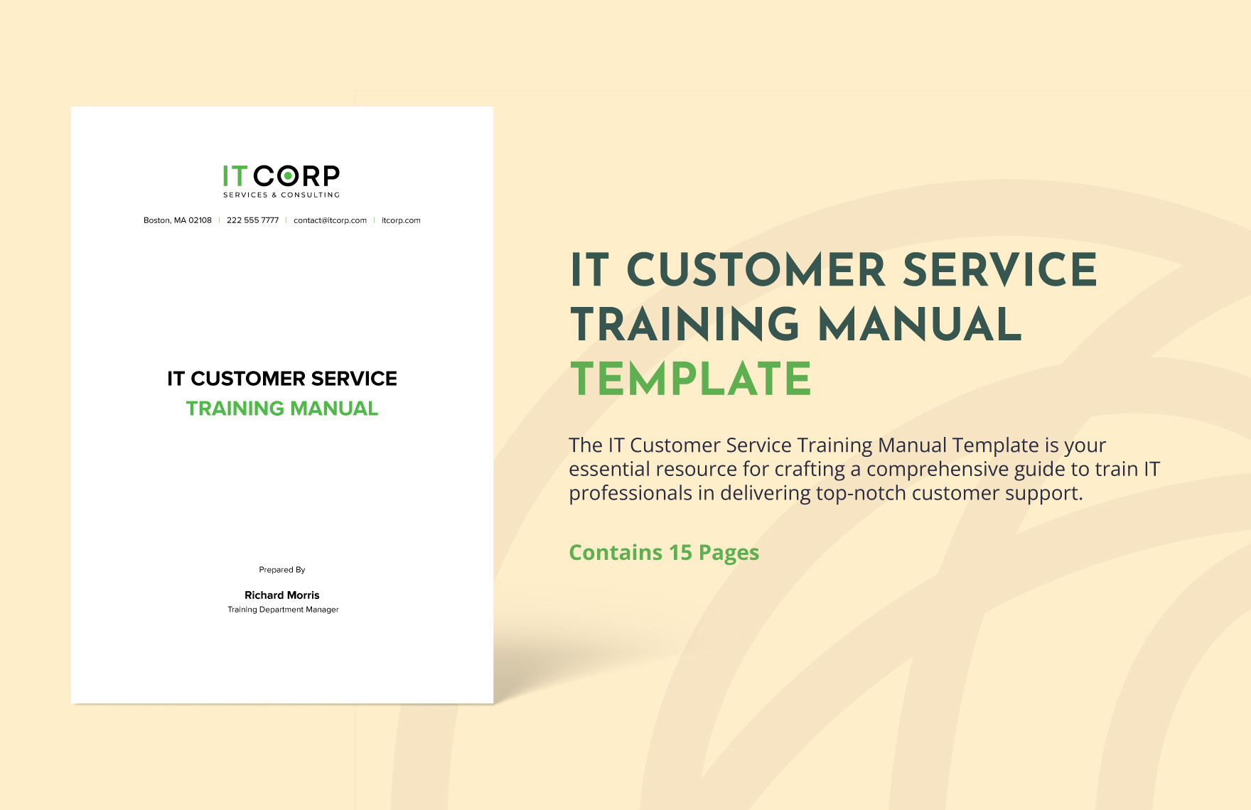 Free Customer Service Desk User Manual Template Download in Word