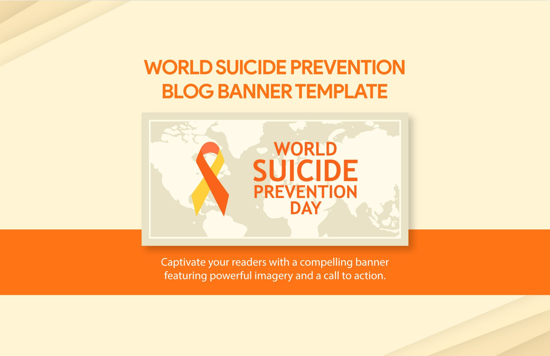World Suicide Prevention Day Blog Banner Template in Illustrator, PSD, PNG