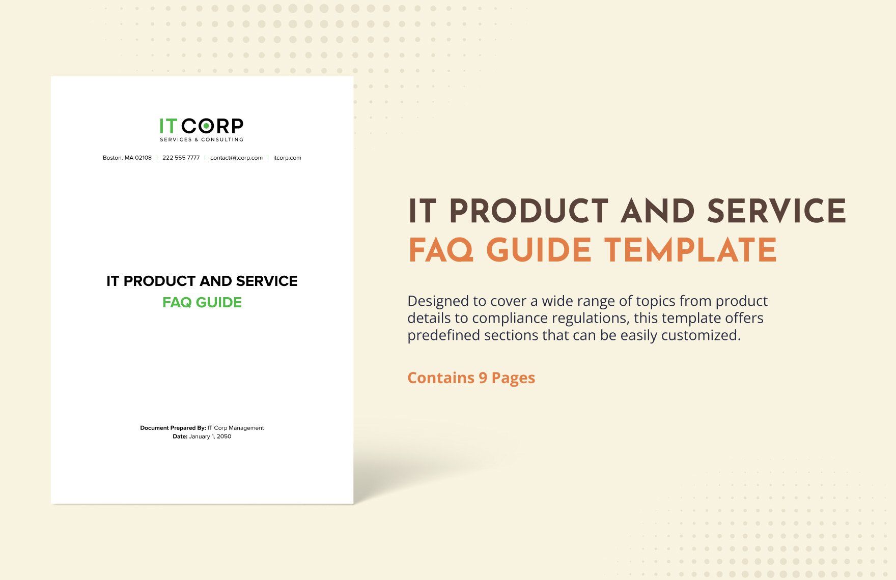 IT Product and Service FAQ Guide Template