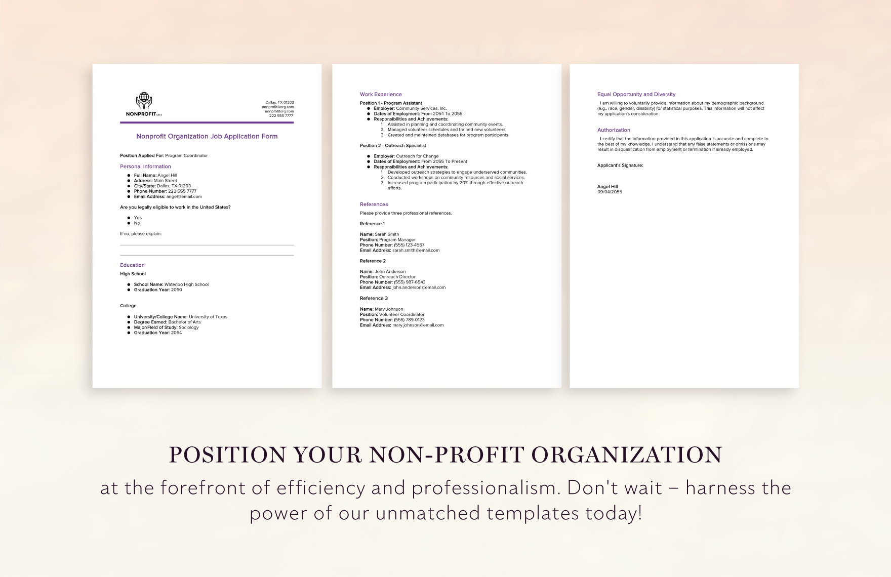 Nonprofit Organization Interview Score Sheet Template