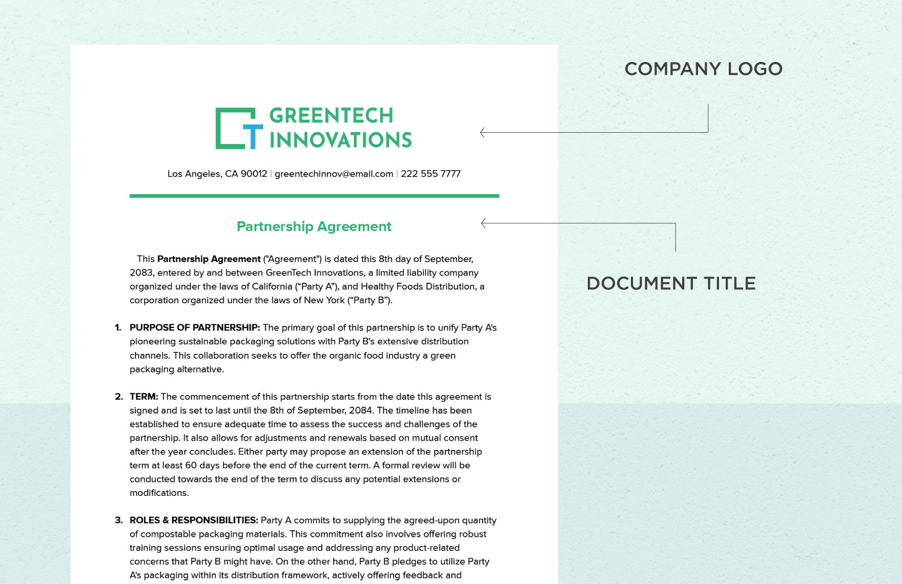 Legal Document Template