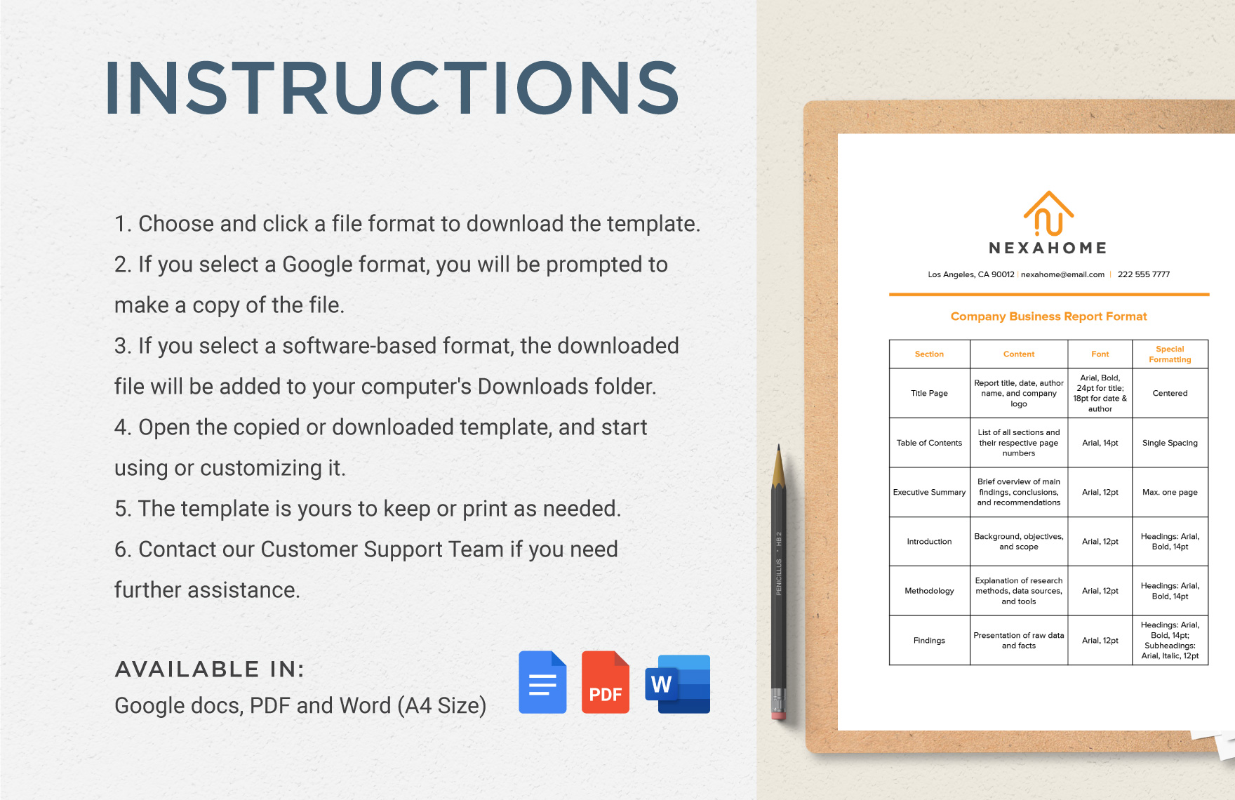 Document Format Template