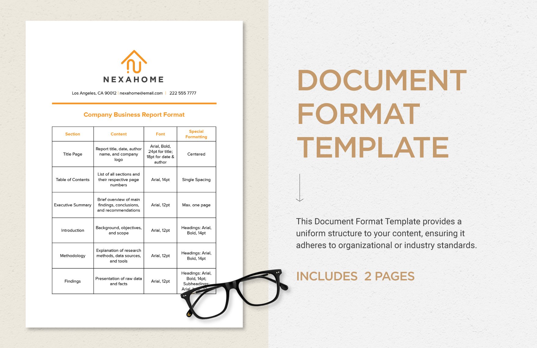 Document Format Template