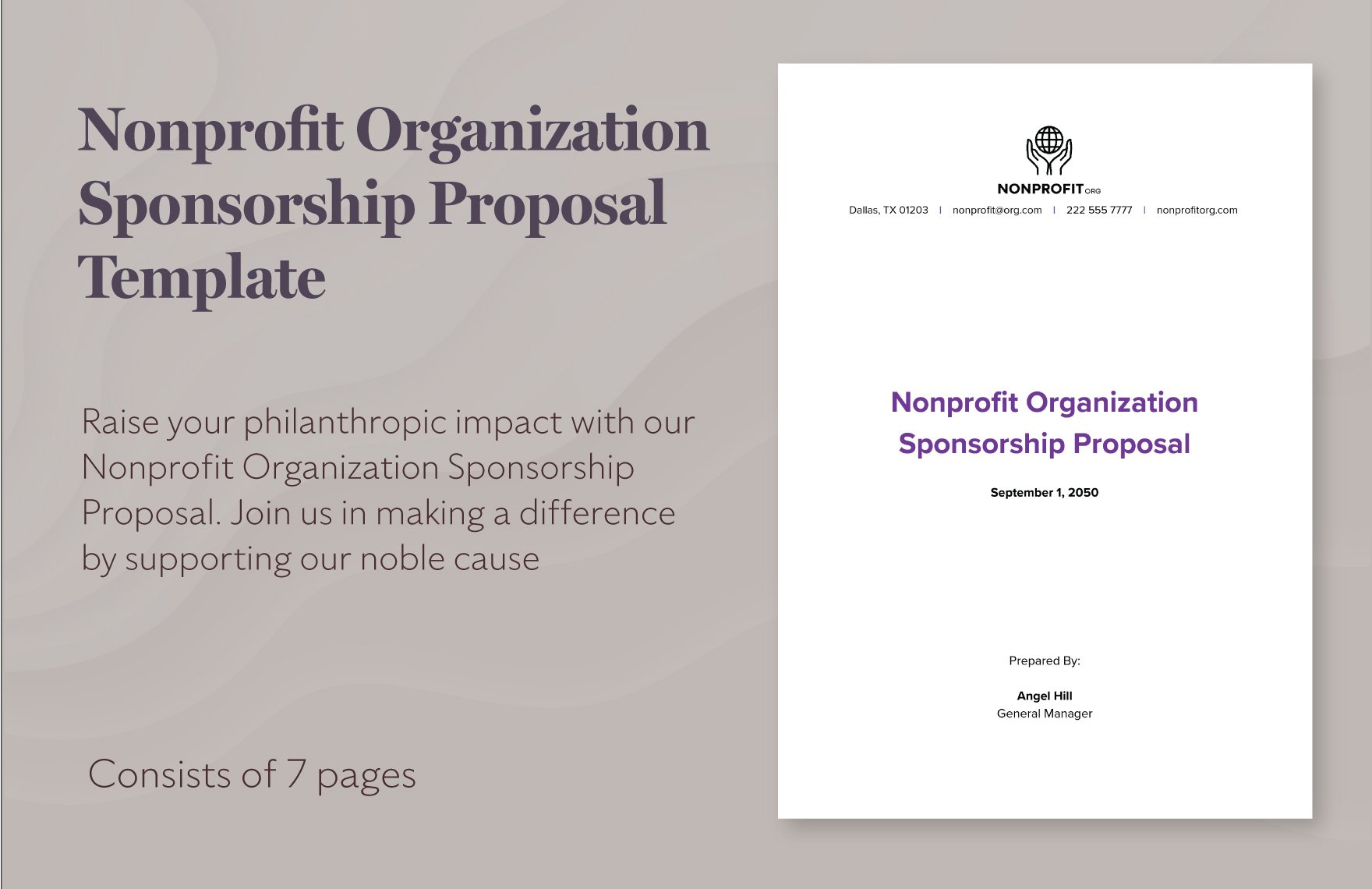Nonprofit Organization Sponsorship Proposal Template