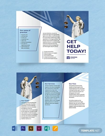Law Firm Trifold Brochure Template