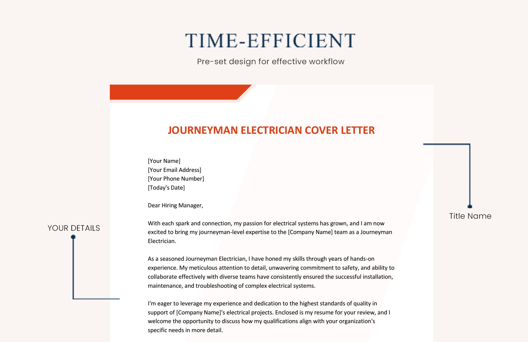 Journeyman Electrician Cover Letter