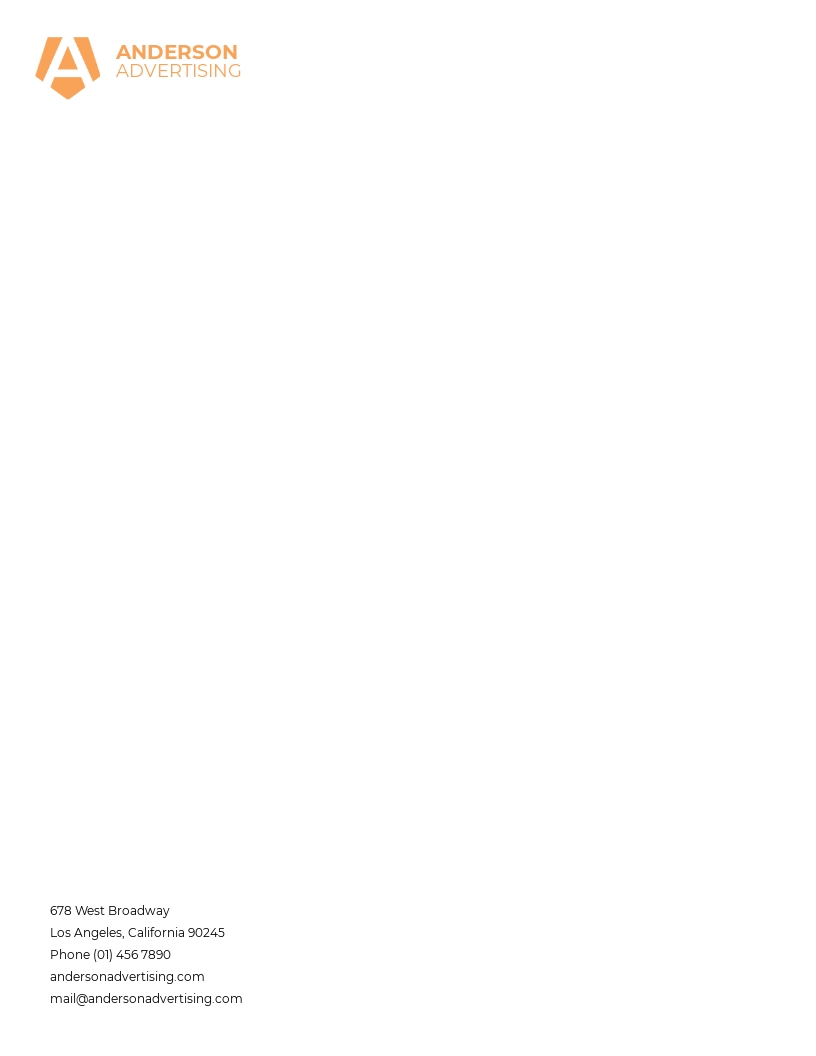 Advertising Agency Letterhead Template - Illustrator, InDesign, Word, Apple Pages, PSD, Publisher