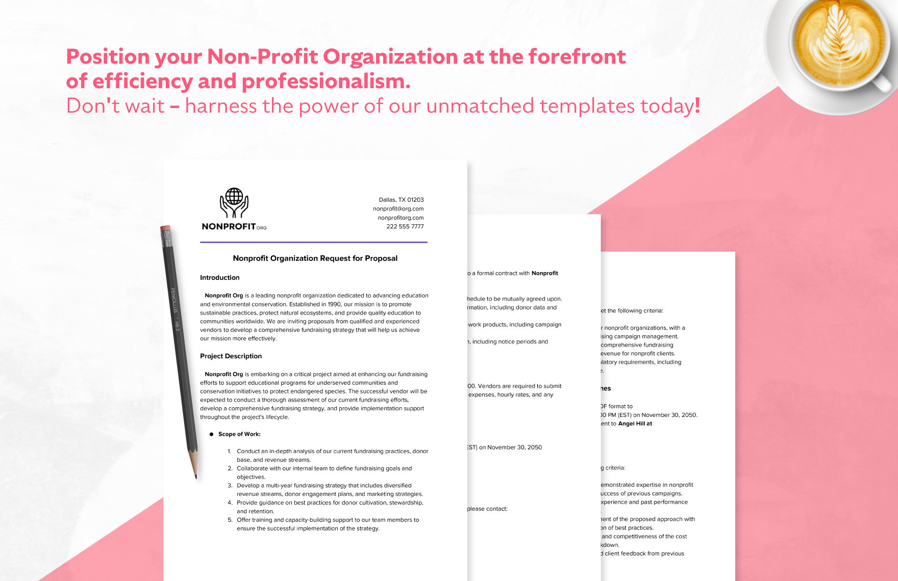 Nonprofit Organization Request for Proposal Template