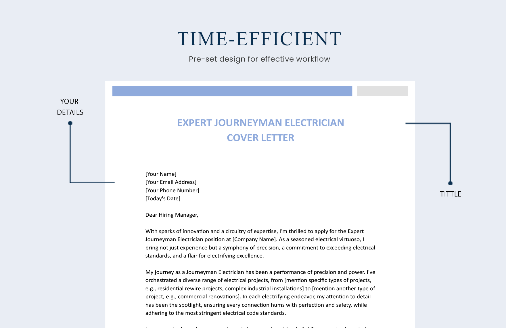 Expert Journeyman Electrician Cover Letter