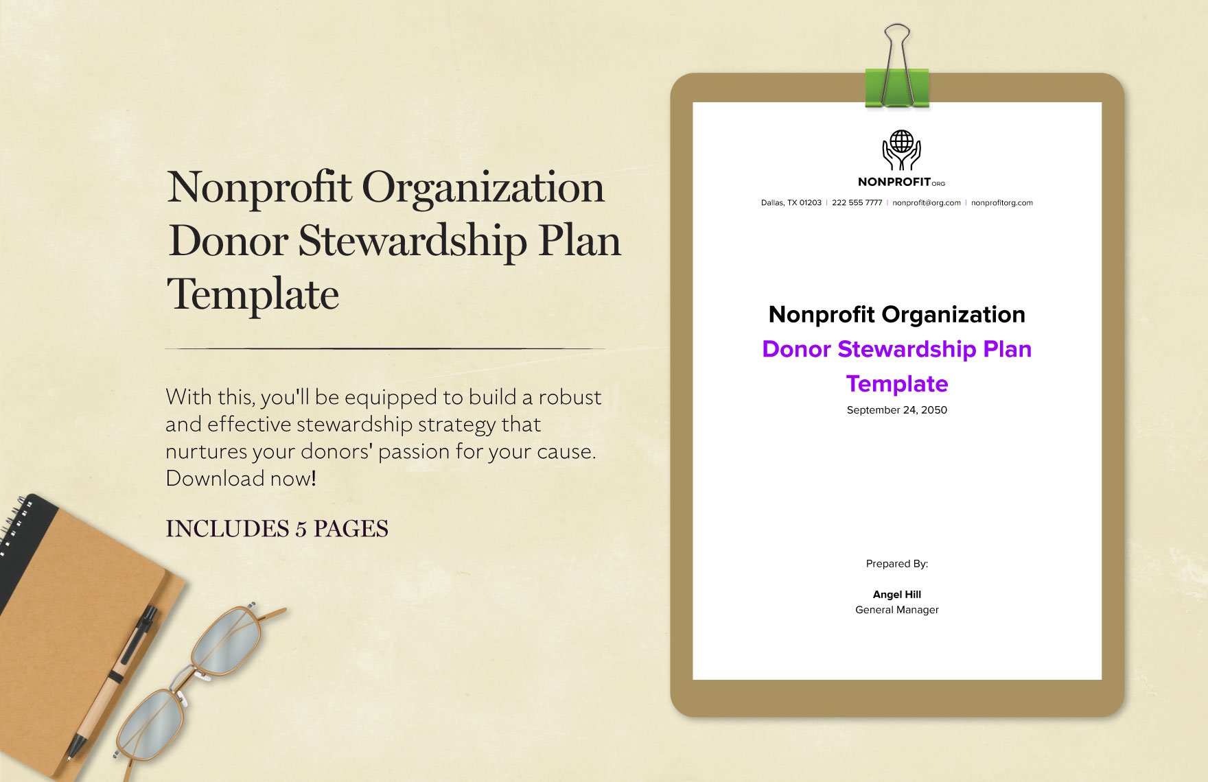 Nonprofit Organization Donor Stewardship Plan Template