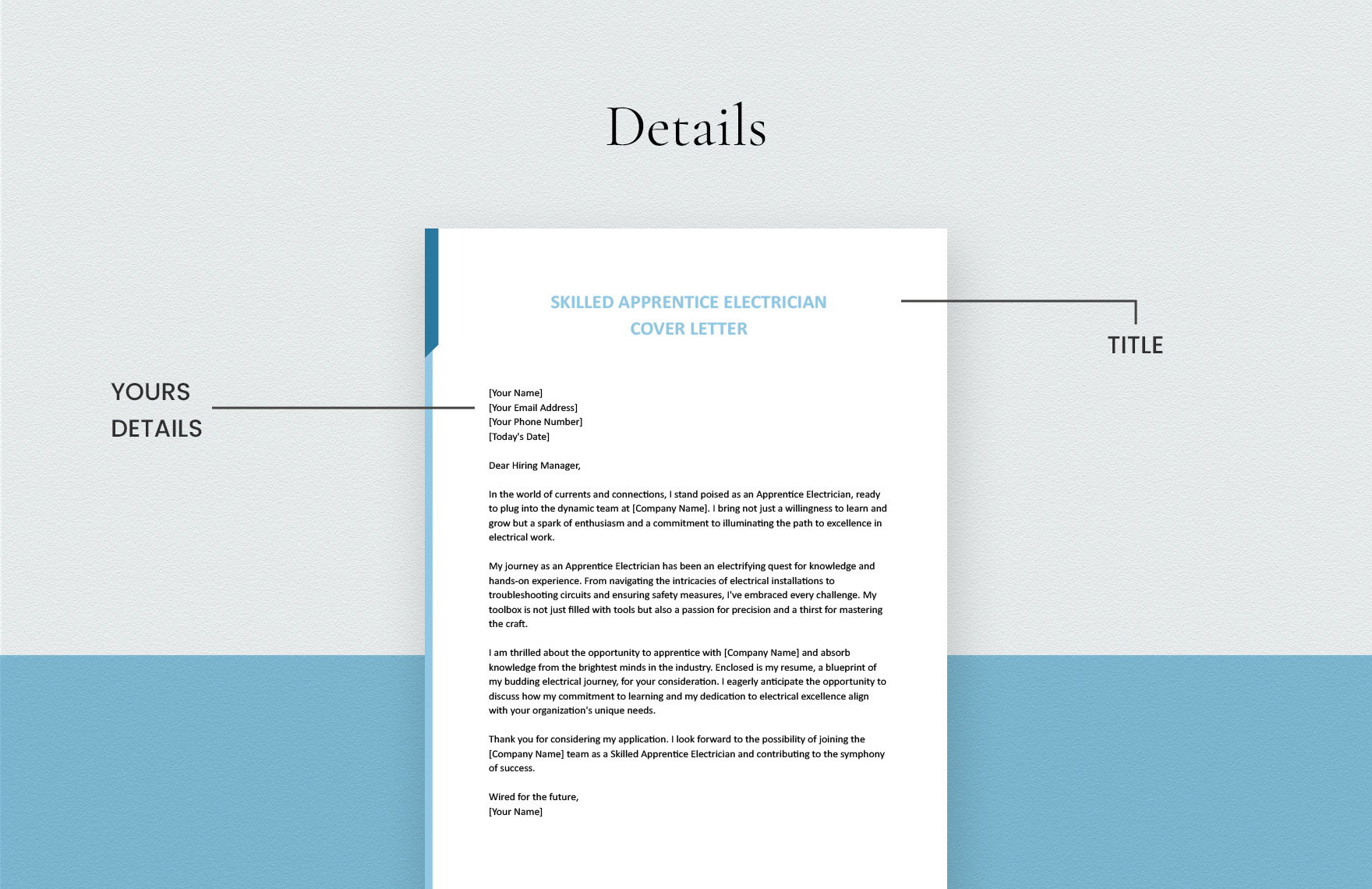 Free Skilled Apprentice Electrician Cover Letter - Download in Word ...