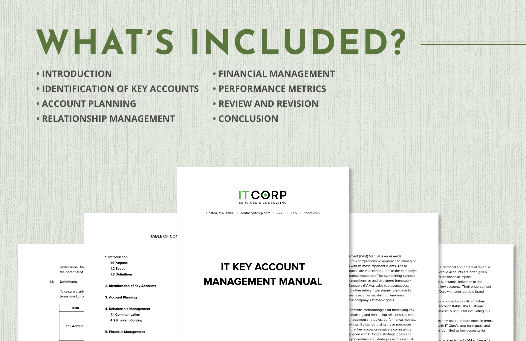 IT Key Account Management Manual Template