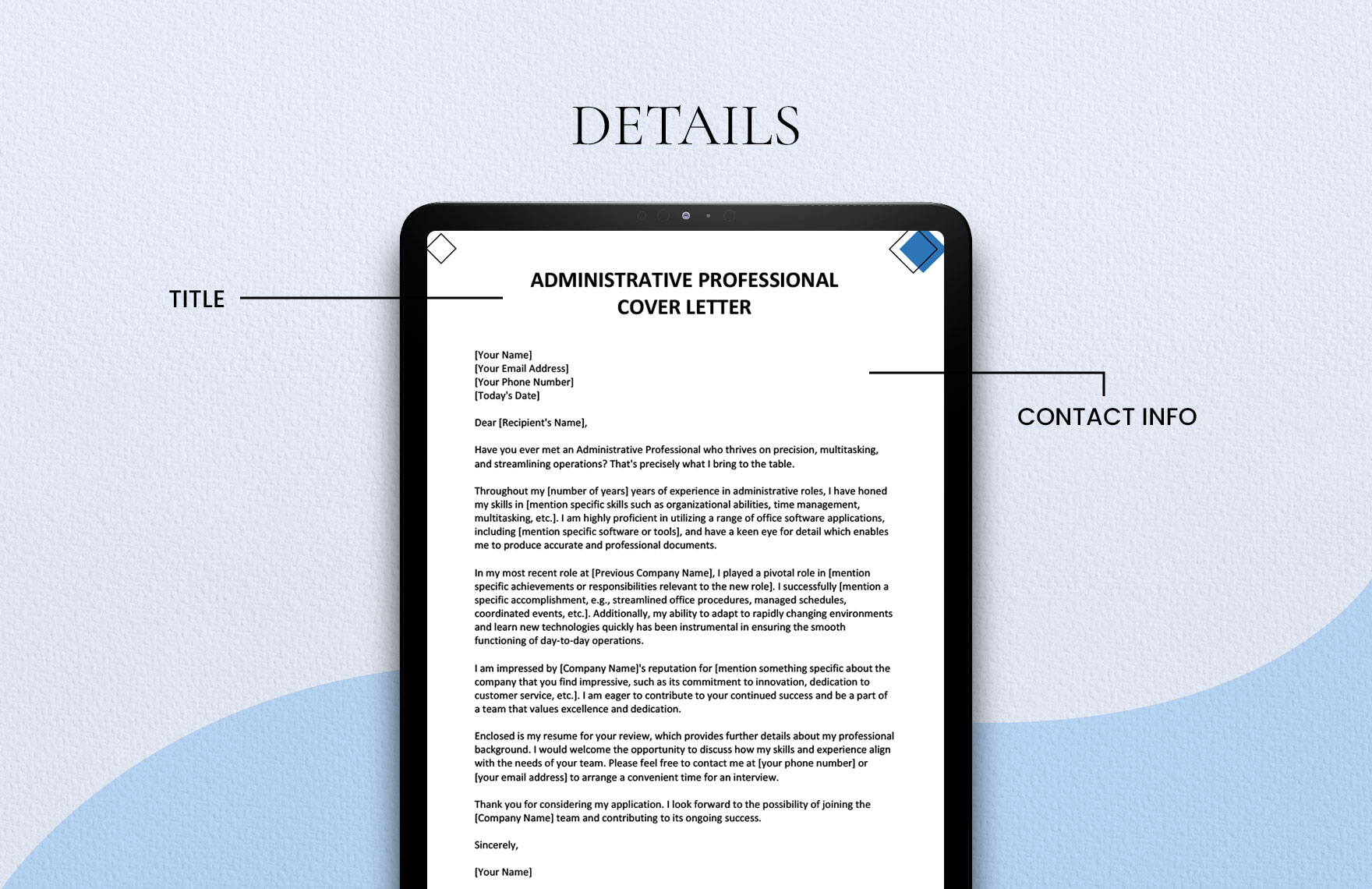 Administrative Professional Cover Letter