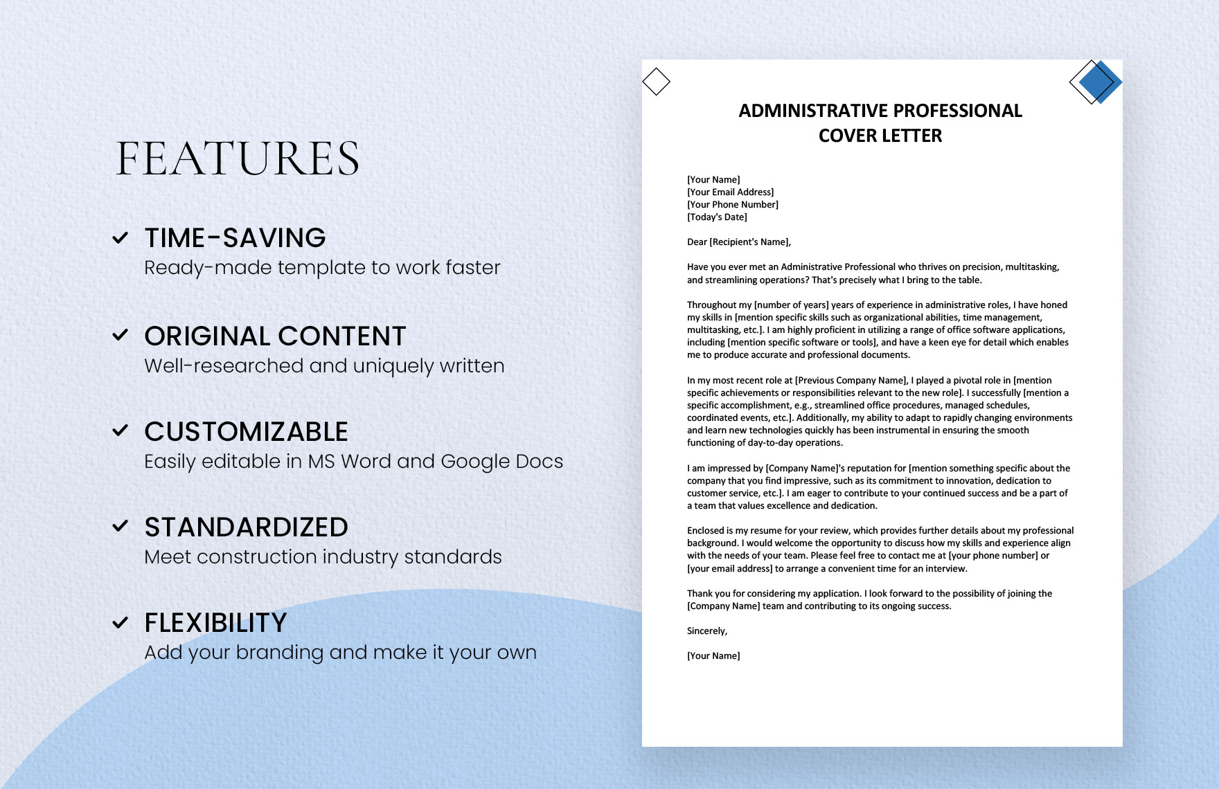 Administrative Professional Cover Letter