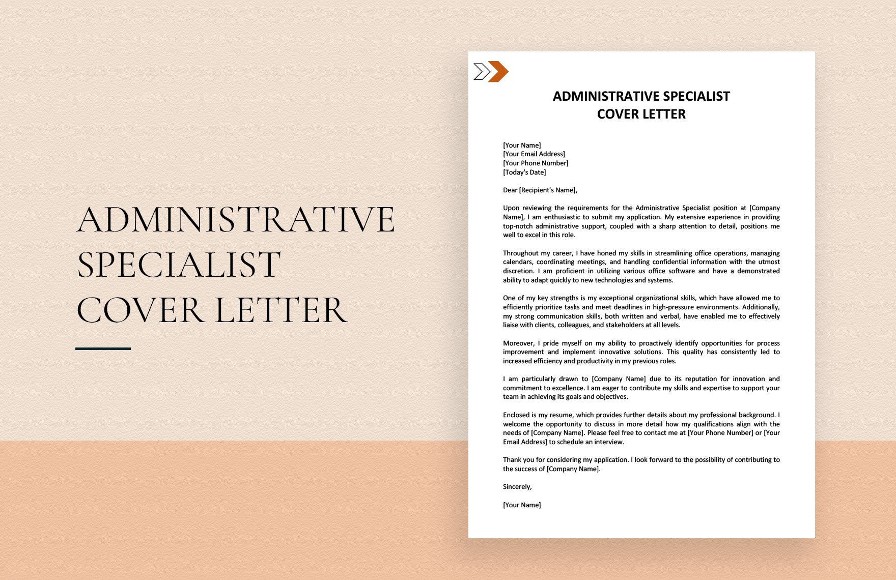 Administrative Specialist Cover Letter