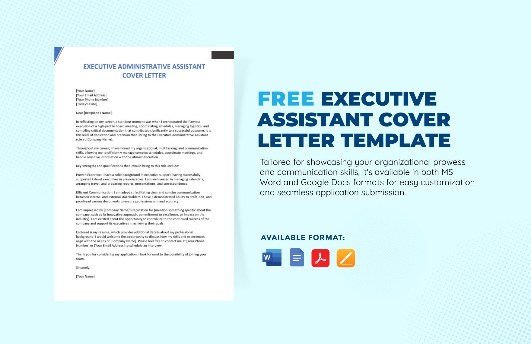 Executive Administrative Assistant Cover Letter