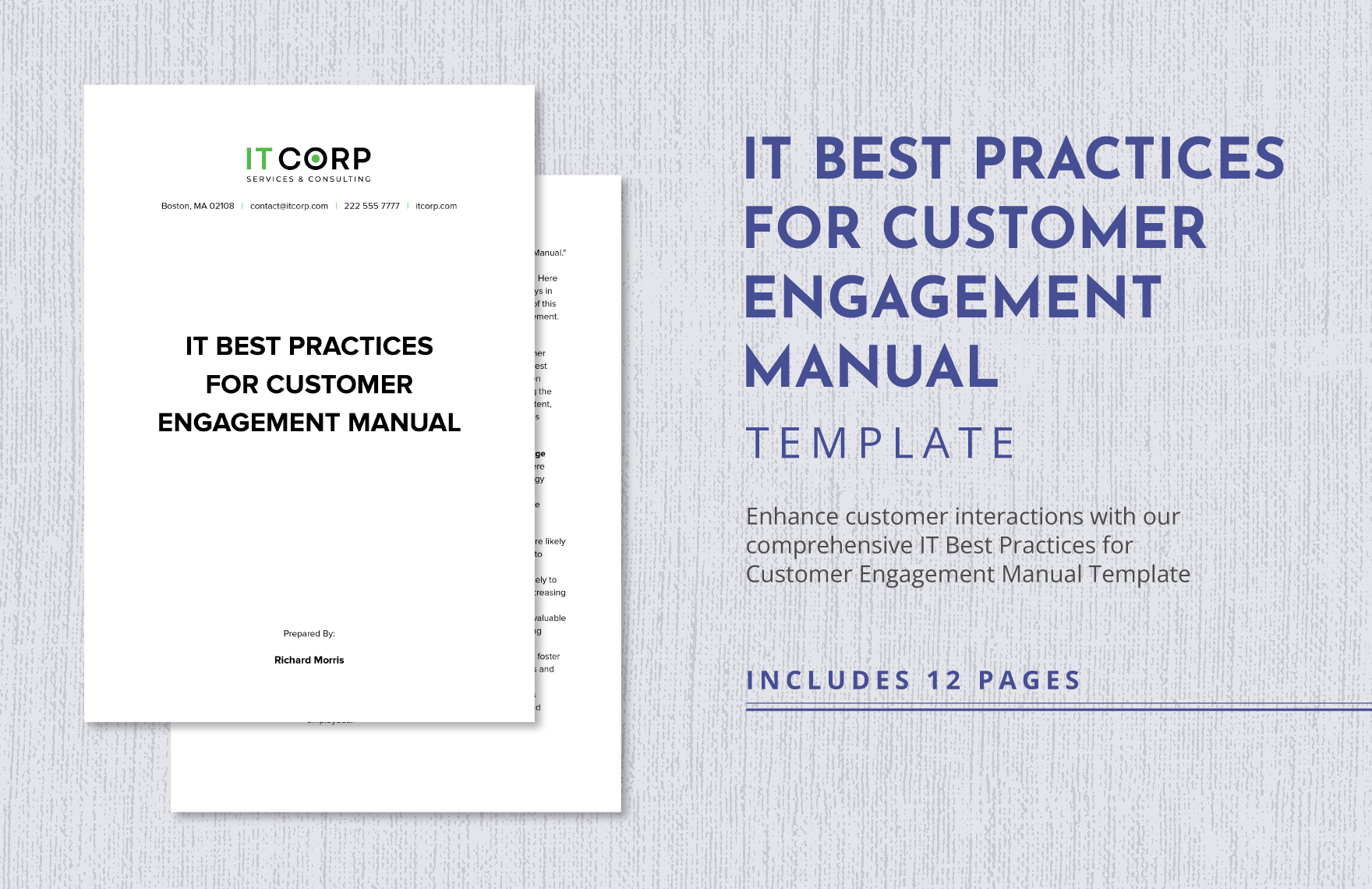 IT Best Practices for Customer Engagement Manual Template