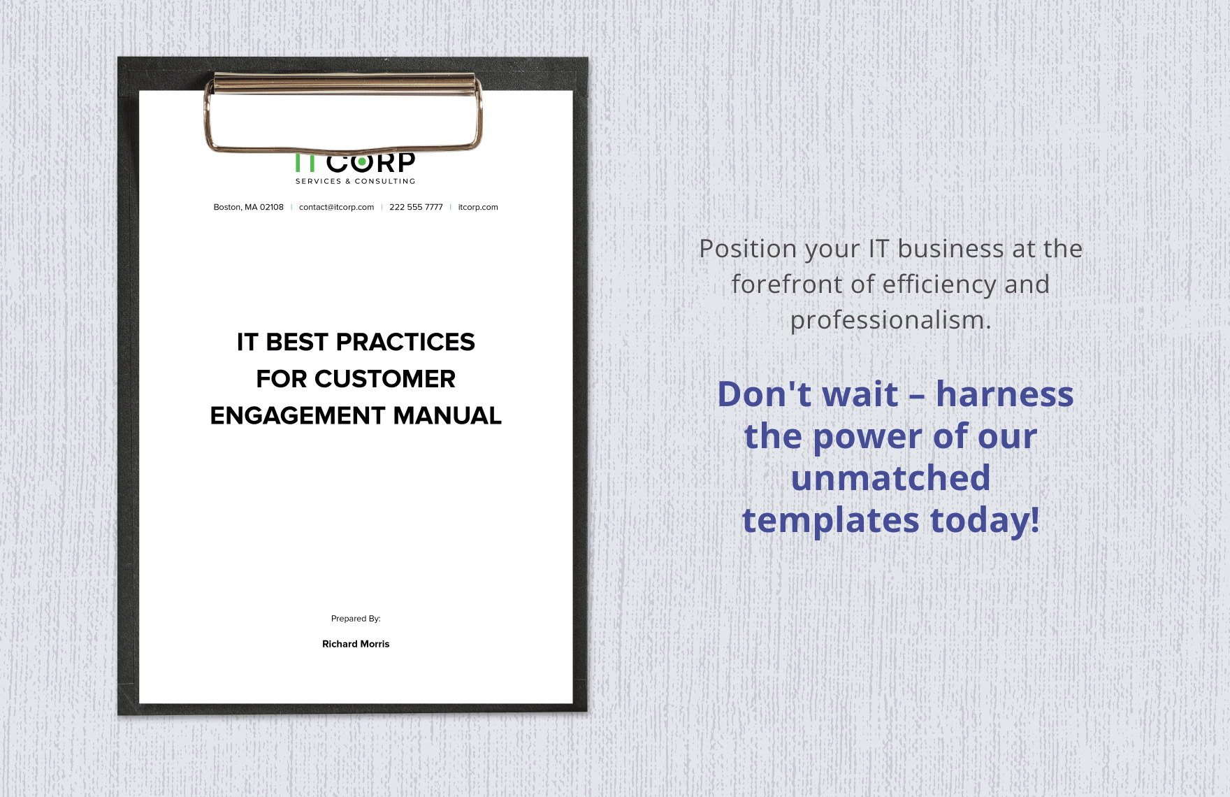 IT Best Practices for Customer Engagement Manual Template
