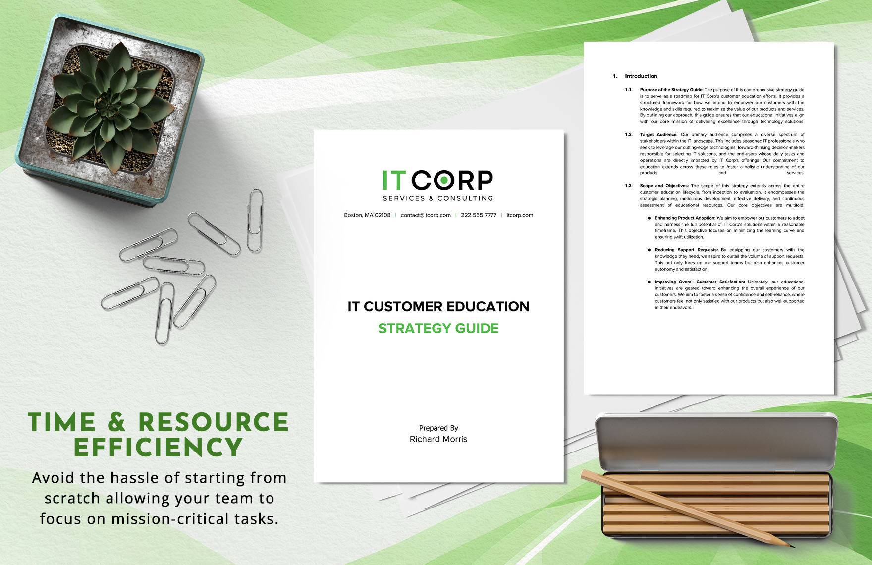 IT Customer Education Strategy Guide Template
