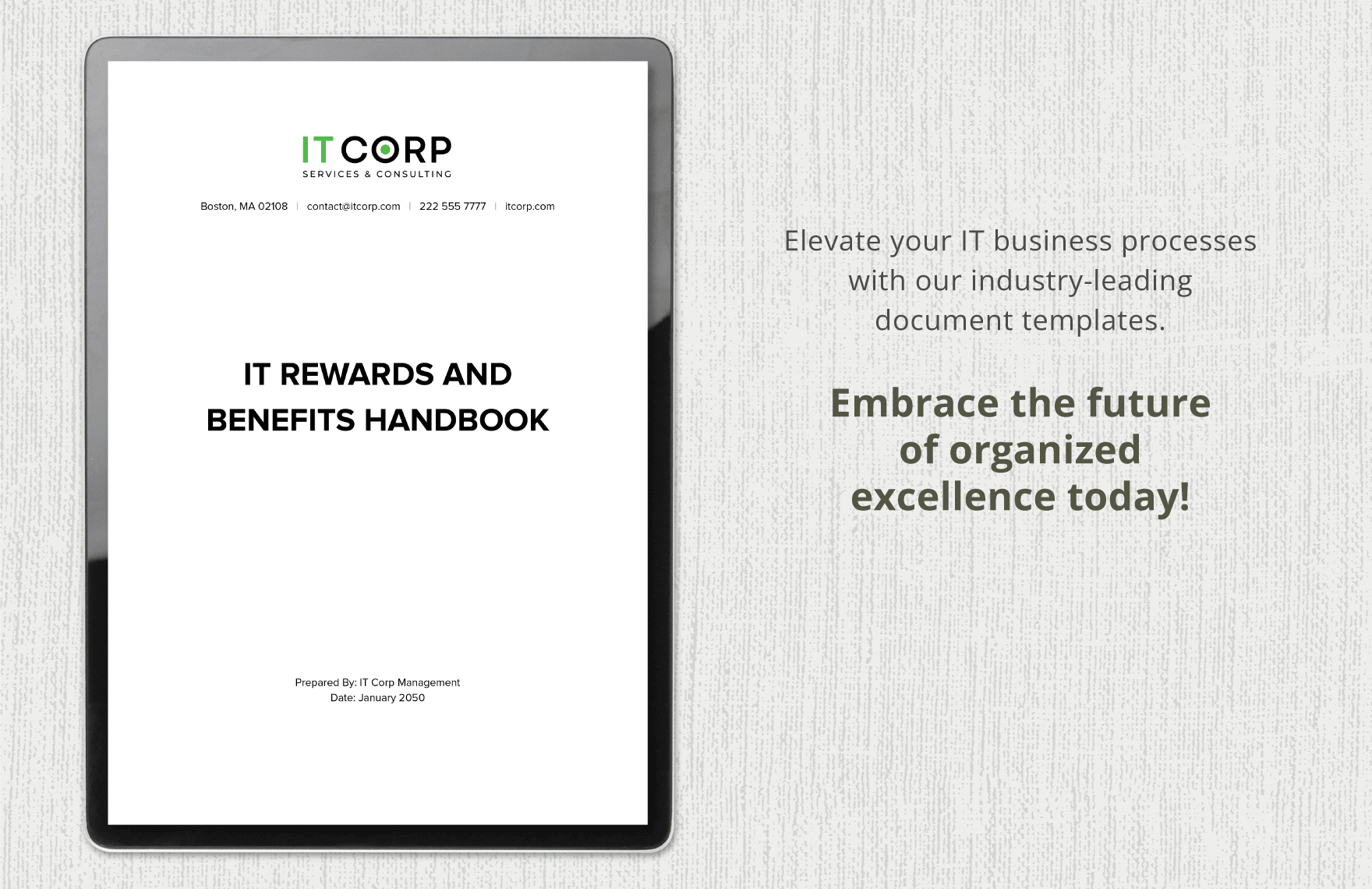 IT Rewards and Benefits Handbook Template