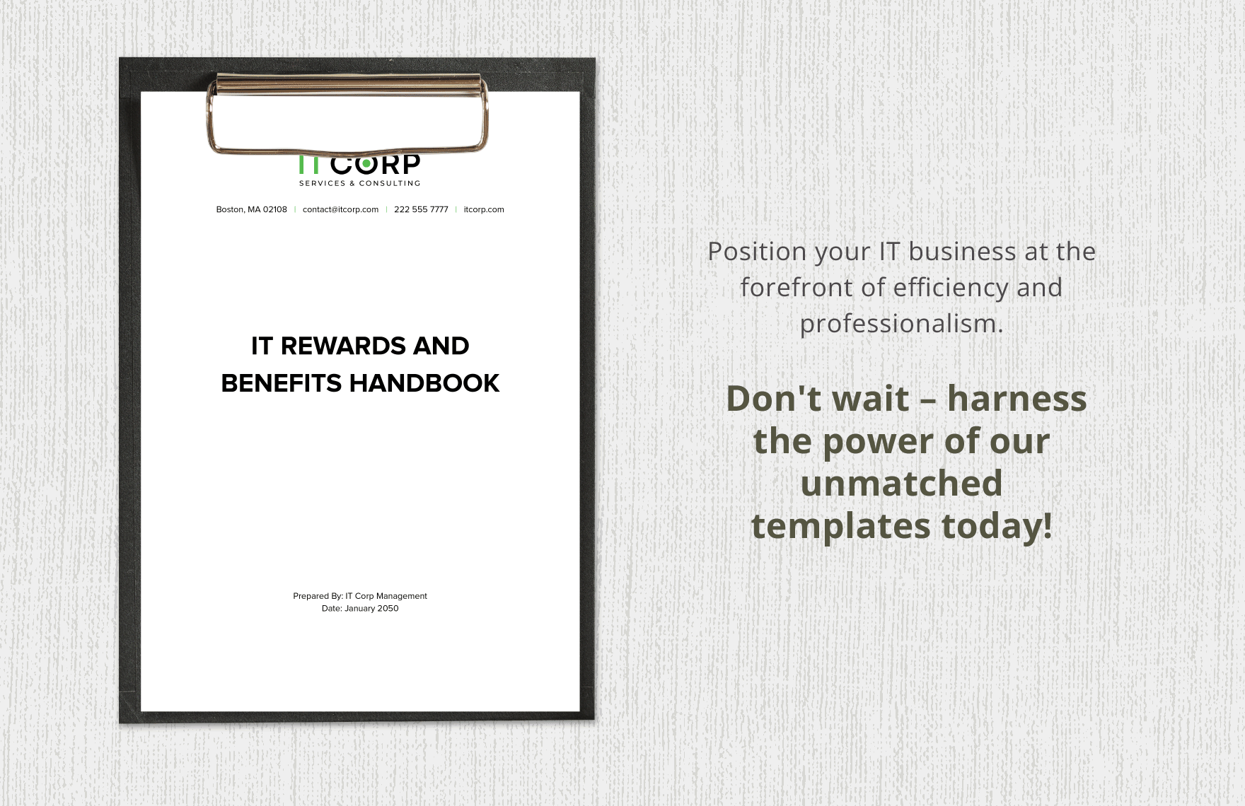 IT Rewards and Benefits Handbook Template