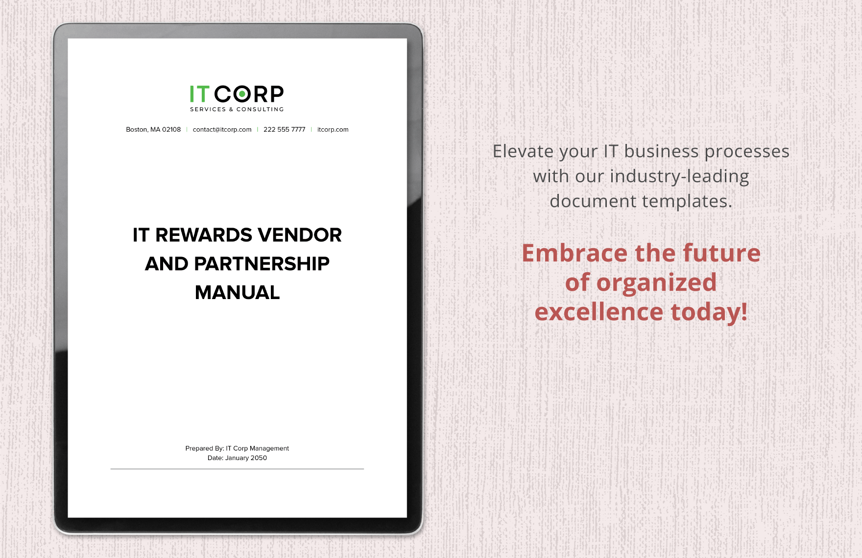 IT Rewards Vendor and Partnership Manual Template