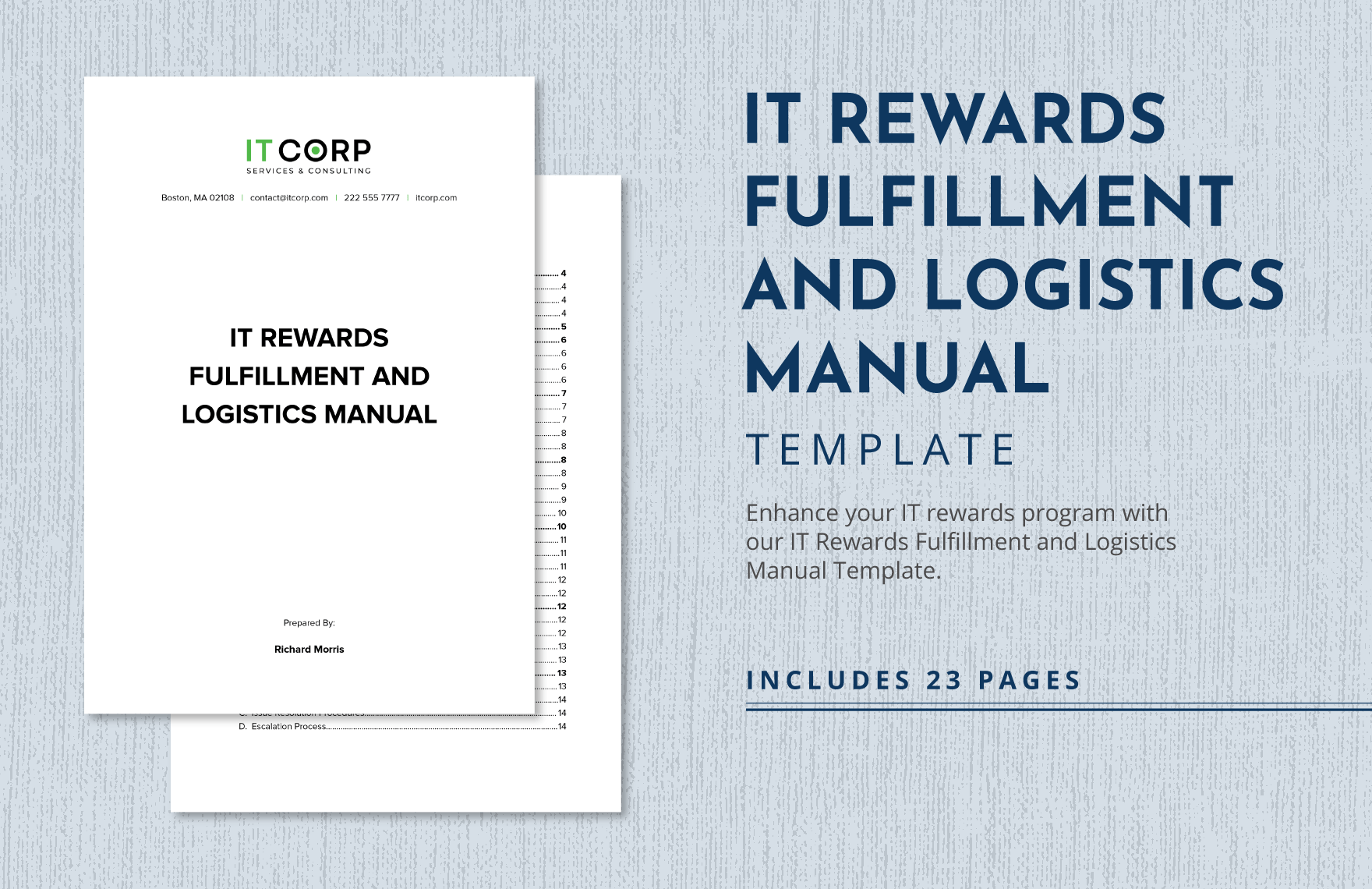 IT Rewards Fulfillment and Logistics Manual Template