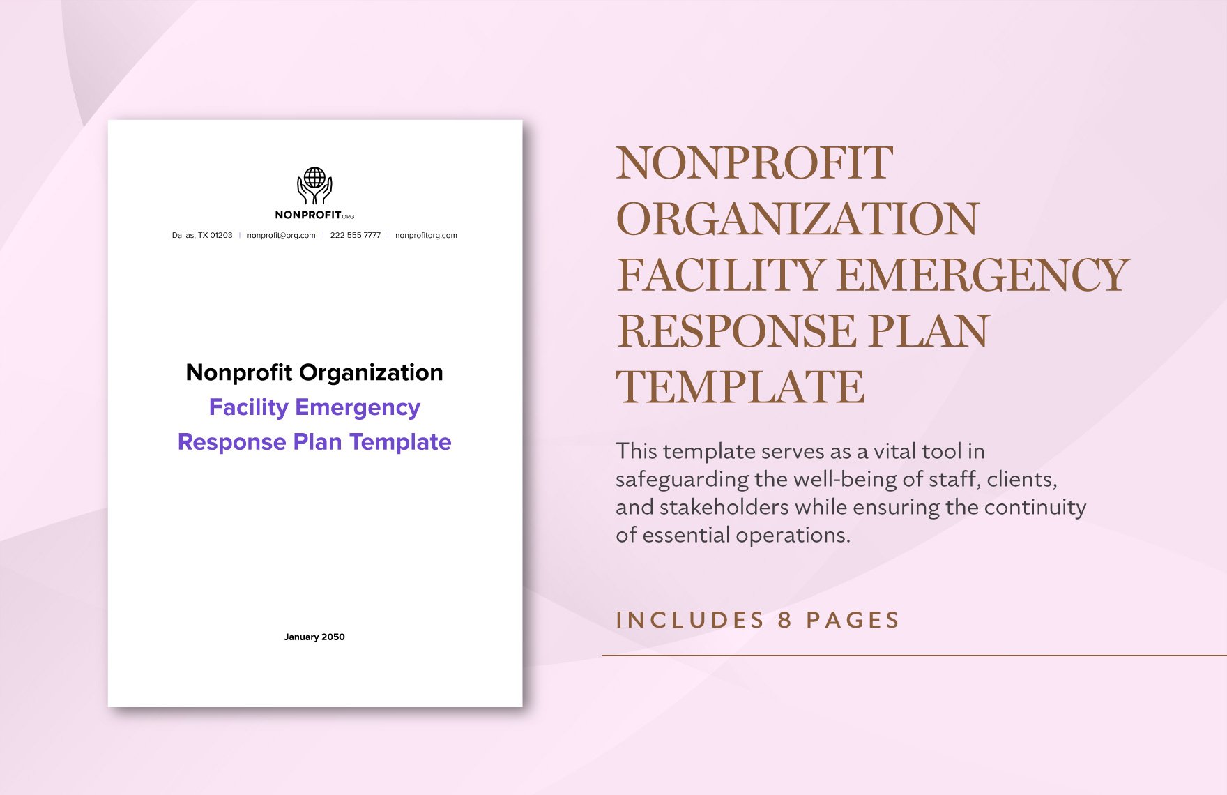 Nonprofit Organization Facility Emergency Response Plan Template