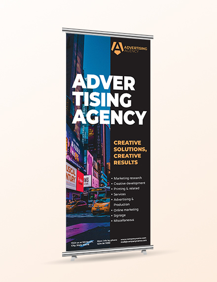 Advertising Agency Roll Up Banner Template Psd Indesign