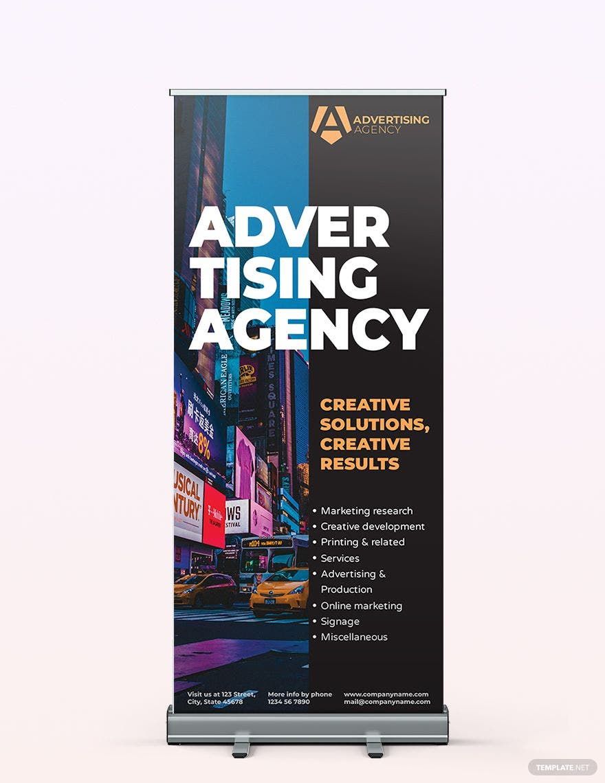 Advertising Agency Roll up Banner Template