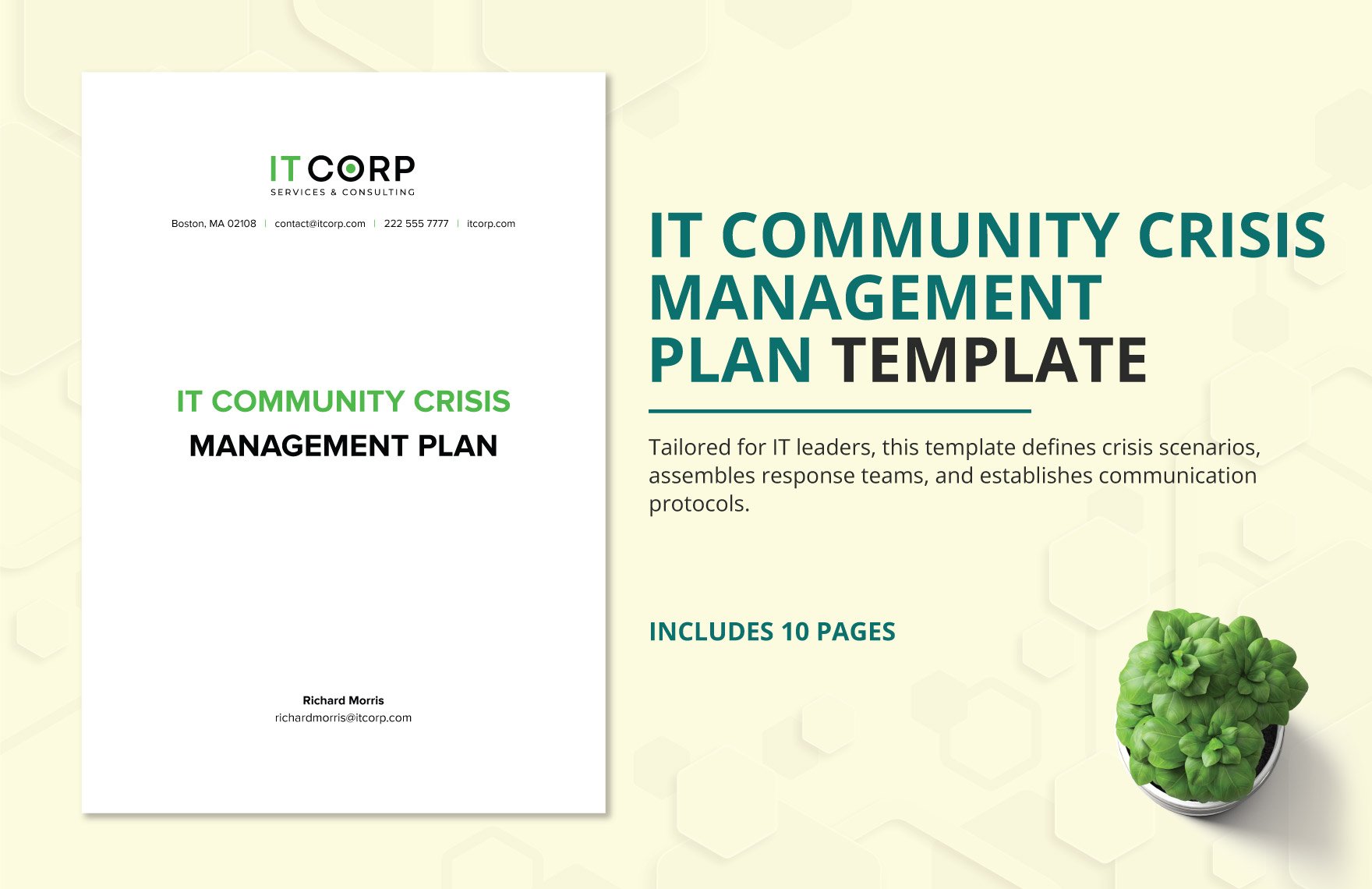 IT Community Crisis Management Plan Template