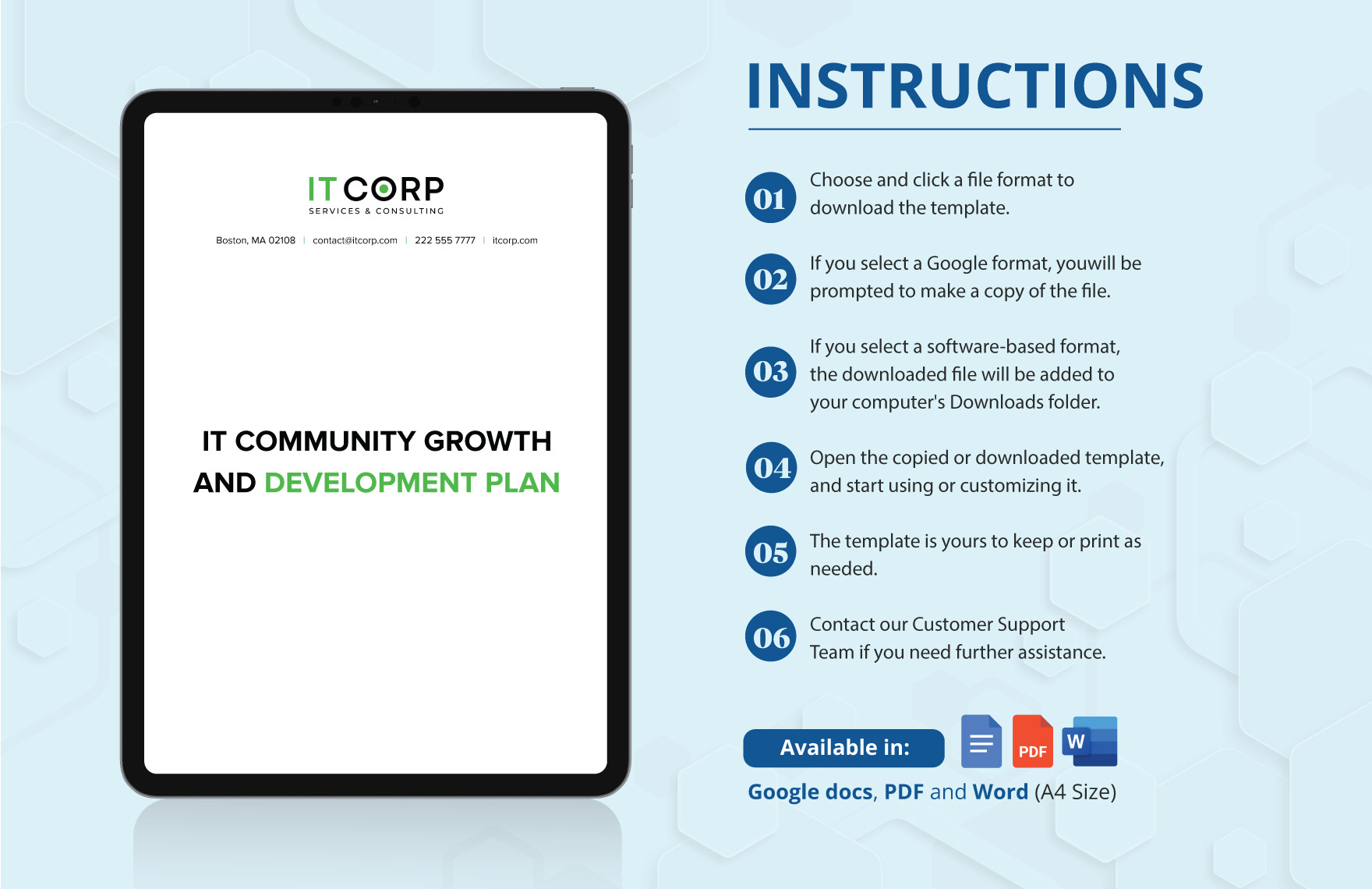 IT Community Growth and Development Plan Template