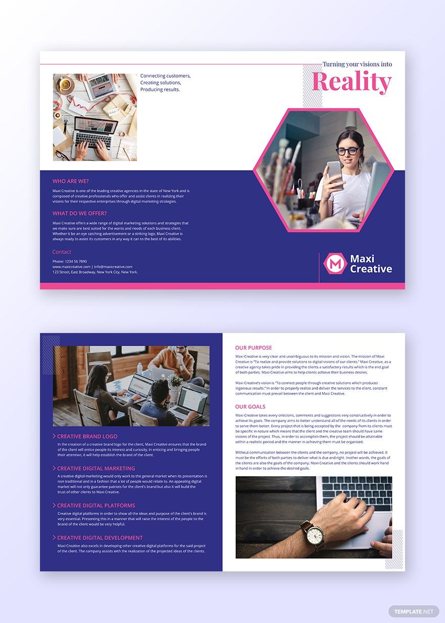 Creative Agency Bi-Fold Brochure Template