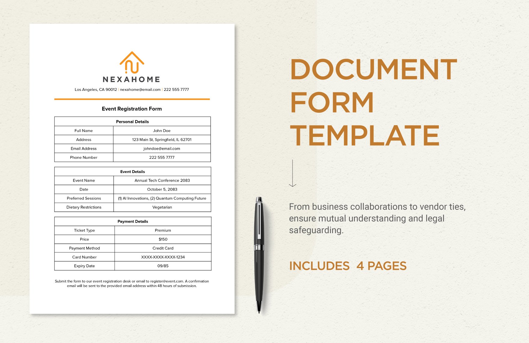 Document Form Template